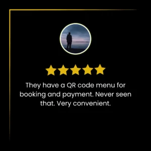 I really appreciated the quality of the service. It is very special, VIP level. (14)